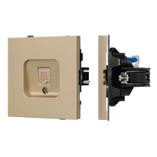 Механизм компьютерной розетки SCT-TENDO-MPC1-SFPL-GD, RJ-45, CAT6, Золото светлое