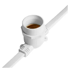 Гирлянда 230V  100 E27 белый, шаг 25cm, IP 65, 25м +1,5м шнур,  CL25-25