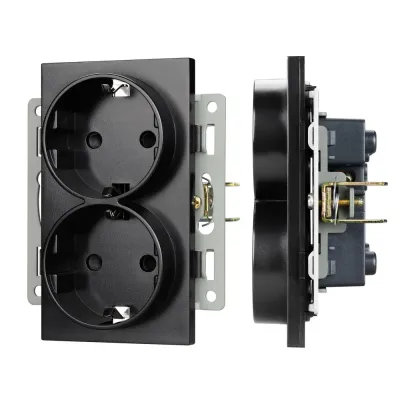 Механизм электрической розетки SCT-MEUD-PL-BK 250V, 16A