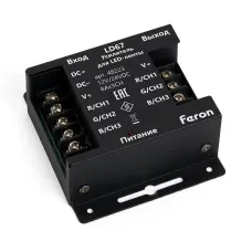 Усилитель для светодиодной ленты, RGB, 24А12-24V, LD67 FERON