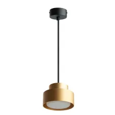 Светильник потолочный на подвесе GX53 12W 230V, золото D75*H110 HL3678