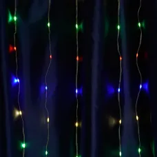 Гирлянда - занавес Водопад 230V 480 LED 3*3м, Мультиколор, IP20 , сетевой шнур 3м в комплекте, CL27