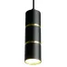 Светильник потолочный на подвесе R16 35W, 230V, GU10, чёрный, золото D55*H180 ML1868