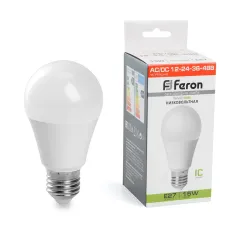 Лампа светодиодная низковольтная, (15W) 12-48V E27 4000K A60, LB-194