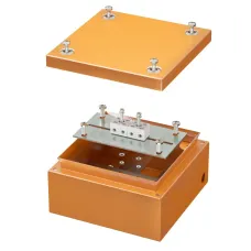 Коробка стальная FS с гладкими стенками и клеммниками  IP66 150х150х80мм 4р  450V 6A  4мм.кв.