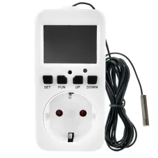 Розетка с таймером (с датчиком контроля температуры) 3600W/16A 230V, TM27