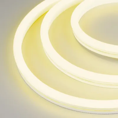 Лента светодиодная герметичная WAVE-SIDE-A120-12x25mm 230V Yellow (12 W/m, IP67, 50m, wire x2) (ARL, Грибовидная форма)