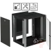 Шкаф телекоммуникационный настенный 19' 18U дверь стекло IP20. 600x600x852mm(ШхГхВ) цвет черный(RAL 9004/RAL7000)