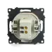 Розетка 2-местная USB (механизм), 250В, 2,1А, серия Катрин, золото, GLS10-7115-08