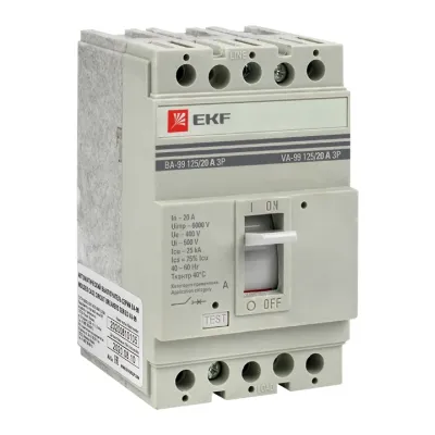 Выключатель автоматический ВА-99 125/20А 3P 25кА PROxima