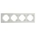 GFR00-7004-01M Рамка 4-местная, стекло, серия Катрин, белый матовый GFR00-7004-01M Рамка 4-местная, стекло, серия Катрин, белый матовый