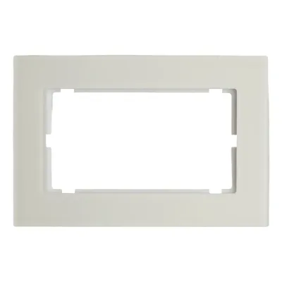 GFR00-7012-01М Рамка  2-местная (без перемычки), стекло, серия Катрин, белый матовый