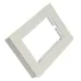 GFR00-7012-01М Рамка  2-местная (без перемычки), стекло, серия Катрин, белый матовый