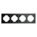 GFR00-7004-05М Рамка 4-местная, стекло, серия Катрин, черный матовый GFR00-7004-05М Рамка 4-местная, стекло, серия Катрин, черный матовый
