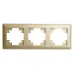 PFR00-7003-08 Рамка 3-местная, серия Катрин, золото PFR00-7003-08 Рамка 3-местная, серия Катрин, золото