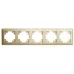 PFR00-7005-08 Рамка 5-местная, серия Катрин, золото PFR00-7005-08 Рамка 5-местная, серия Катрин, золото
