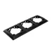 Рамка 3-местная, горизонтальная, серия Эрна Элегант, PFR00-9013-03, черный