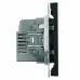 Розетка 2-местная USB + Type C (механизм), 250В, 20W, серия Эмили, RST10-5115-05, черный уголь, soft touch