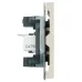 Розетка TV + компьютерная RJ-45 (механизм), серия Эмили, RST00-5106-08, кашемир, soft touch