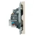 Розетка TV + компьютерная RJ-45 (механизм), серия Эмили, RST00-5106-08, кашемир, soft touch