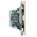 Розетка компьютерная 2-местная RJ-45 (механизм), серия Эмили, RST00-5111-08, кашемир, soft touch