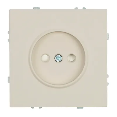 Розетка 1-местная с защитной шторкой (механизм),  б/з, 250В, 16А, серия Эмили, RST16-5109-08, кашемир, soft touch