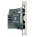 Розетка 2-местная USB + Type C (механизм), 250В, 20W, серия Эмили, RST10-5115-08, кашемир, soft touch