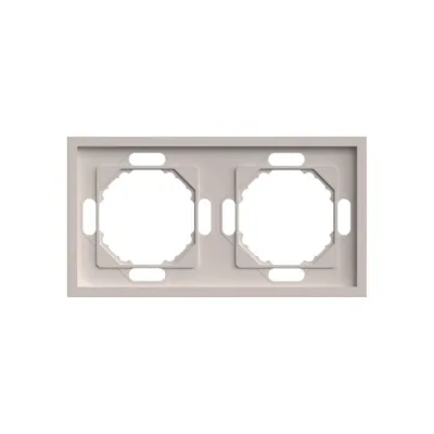 Рамка 2-местная, серия Эмили, PFR00-5002-08, кашемир, soft touch