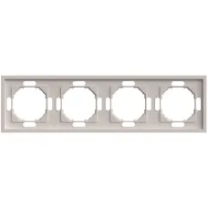 Рамка 4-местная, серия Эмили, PFR00-5004-08, кашемир, soft touch