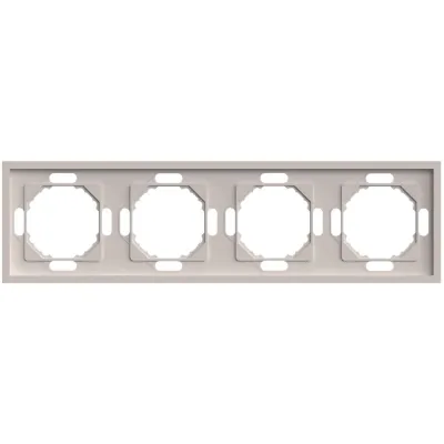 Рамка 4-местная, серия Эмили, PFR00-5004-08, кашемир, soft touch