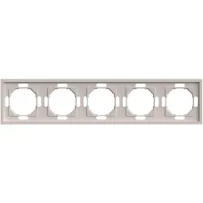 Рамка 5-местная, серия Эмили, PFR00-5005-08, кашемир, soft touch