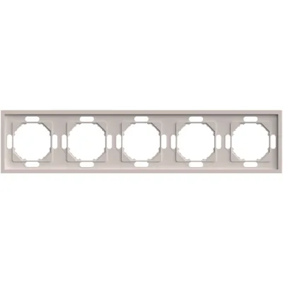 Рамка 5-местная, серия Эмили, PFR00-5005-08, кашемир, soft touch