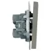 Переключатель 2-клавишный (механизм), 250В, 10А, серия Эмили, RSW10-5107-09, антрацит, soft touch