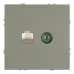 Розетка TV + компьютерная RJ-45 (механизм), серия Эмили, RST00-5106-09, антрацит, soft touch