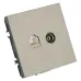 Розетка TV + компьютерная RJ-45 (механизм), серия Эмили, RST00-5106-09, антрацит, soft touch