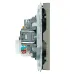 Розетка TV + компьютерная RJ-45 (механизм), серия Эмили, RST00-5106-09, антрацит, soft touch