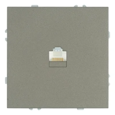 Розетка компьютерная 1-местная RJ-45 (механизм), серия Эмили, RST00-5117-09, антрацит, soft touch