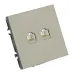 Розетка компьютерная 2-местная RJ-45 (механизм), серия Эмили, RST00-5111-09, антрацит, soft touch