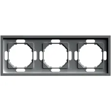 Рамка 3-местная, серия Эмили, PFR00-5003-09, антрацит, soft touch