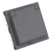 Розетка 1-местная с крышкой с защ. штор с/з, 250В, 16А, серия Эмили, RST16-5112-10, платиново-серый, soft touch