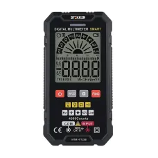 MTM HT125B Мультиметр цифровой, 4000 отсчетов, 2 батареи тип ААА 1,5В, автоматический, черный