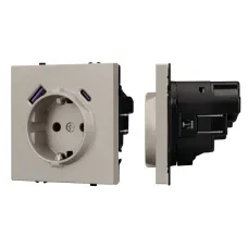 Механизм розетки с USB зарядкой SCT-NOBE-MUAC-SFPL-CA, 230V, 16A, кашемир