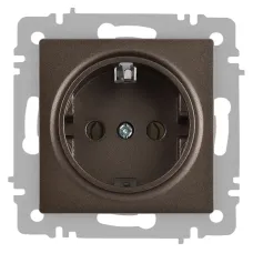 Розетка Intro Accent 6-202-08 2P+E Schuko, 16А-250В, IP20, СУ, бронза