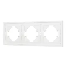 Рамка пластиковая FRM-TENDO-SFPL-3-WH, Белый, 3 поста