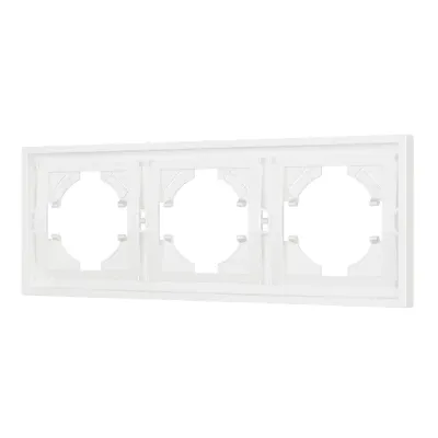 Рамка пластиковая FRM-TENDO-SFPL-3-WH, Белый, 3 поста
