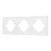 Рамка пластиковая FRM-TENDO-SFPL-3-WH, Белый, 3 поста