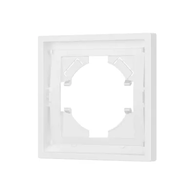 Рамка пластиковая FRM-TENDO-PL-1-WH, Белый, 1 пост