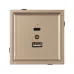 Механизм USB розетки SCT-TENDO-MUAC-PL-GD, 5V, 3A, QC3, Золото светлое