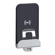 Беспроводное зарядное устройство Qi 5В с USB A 5В слоновая кость ETIKA
