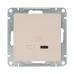 Механизм розетки USB-С  быстрая  кремовый Эпика EKF
